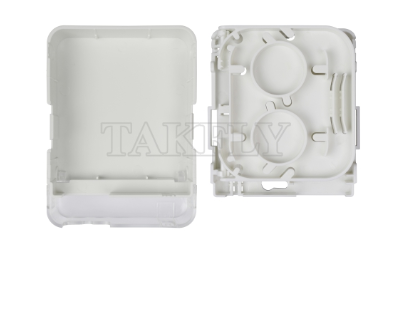 TKS-1806-02W FTTH Fiber Optic Wall Outlet – Compact Indoor Termination Box for Customer Premises