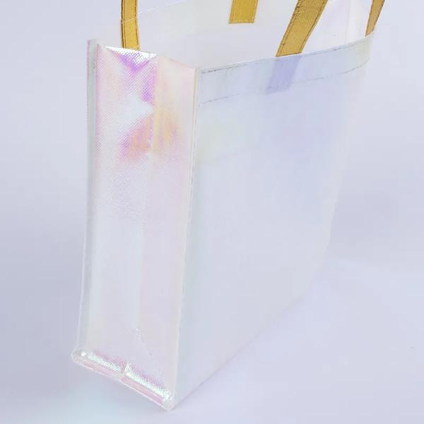 Подарок Tote не сплетенное радужное хозяйственной сумки голографическое металлическое сияющее прокатанное