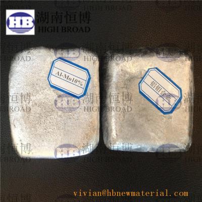 Aluminium Molybdenum Alloy Granules Smelting Addtive AlMo10% AlMo60% ingot shape  particle shape