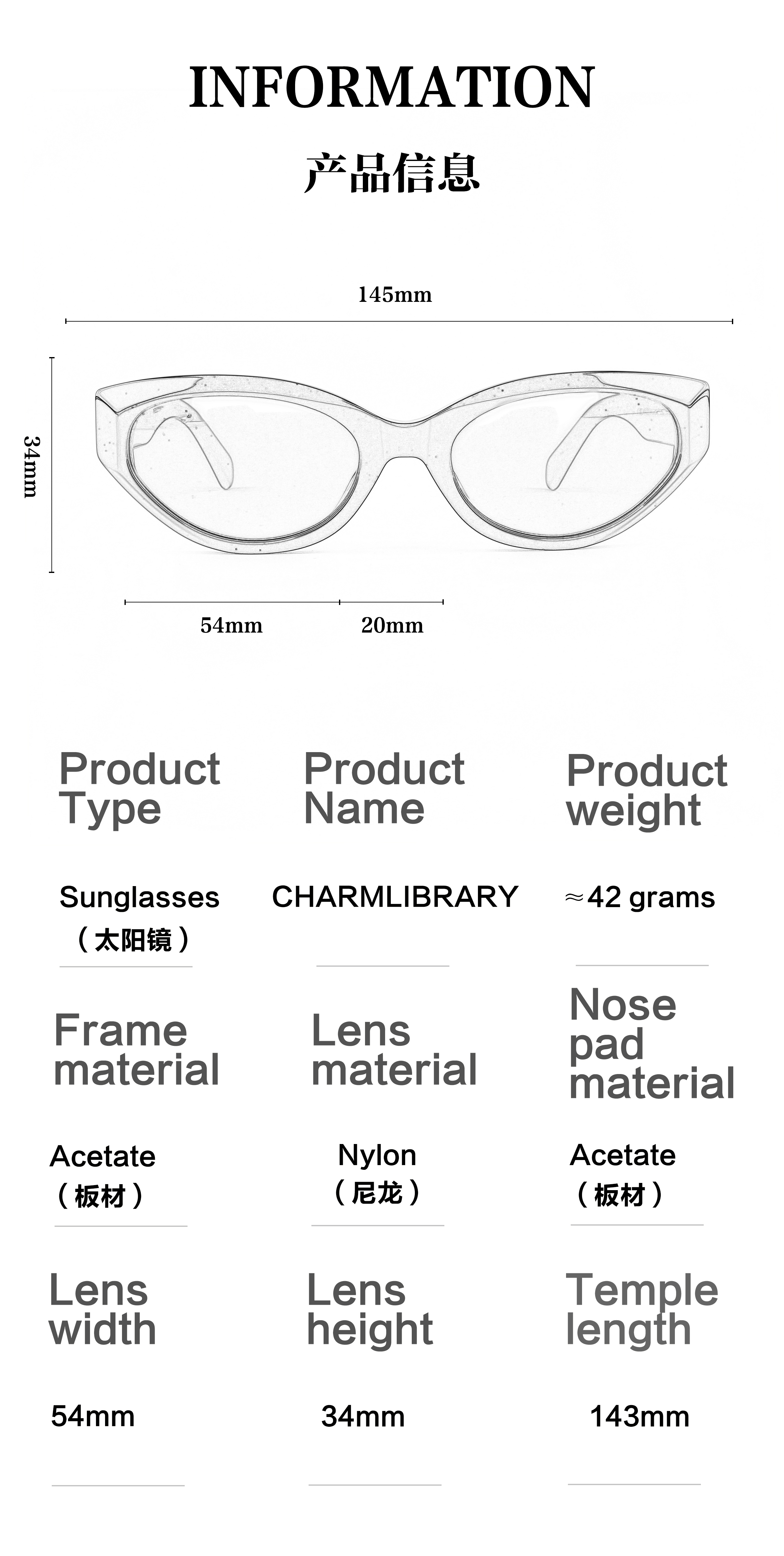 Acetate Thick Temple Summer Funny Cat Eye Women Luxury Brand High Quality Y2k Sunglasses China Manufacturers Custom with logo