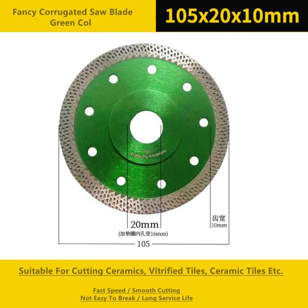 Blue Diamond Cut Circular Saw Blade 105mm Fancy Corrugated