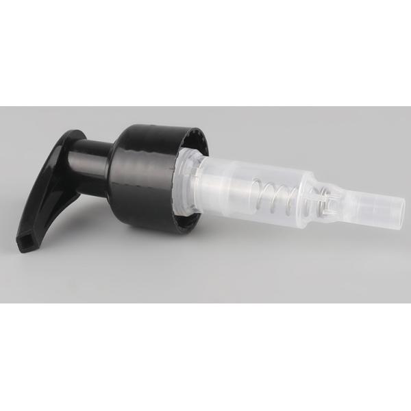Cosmetic Pressing Liquid Dispenser Pump Hand , Light Touch Black Lotion Pump