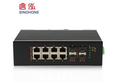 Managed Industrial Poe Network Switch 8*10/ 1000 M PoE Rj45 Port , 2GE SFP Port