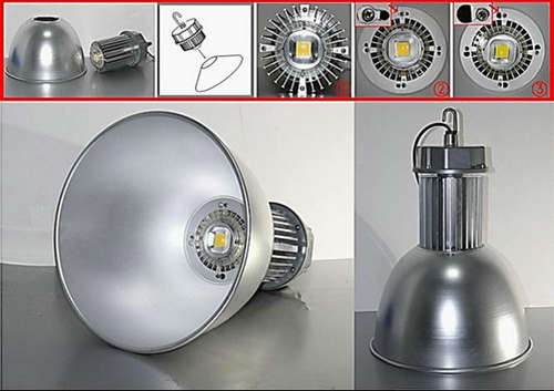 AC85V | appareils d'éclairage de haute baie de 265V 400W IP65 30500LM ROHS avec le câble de Trois-noyau 0.75mm2