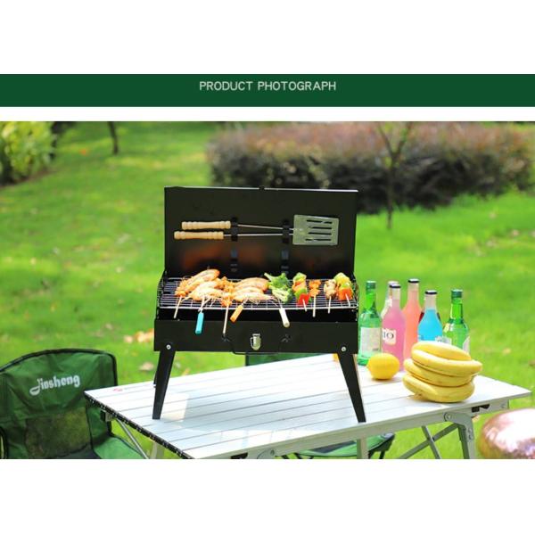 Modern Style Black Camping Patio Foldable Barbecue Charcoal Portable Outdoor Grill BBQ