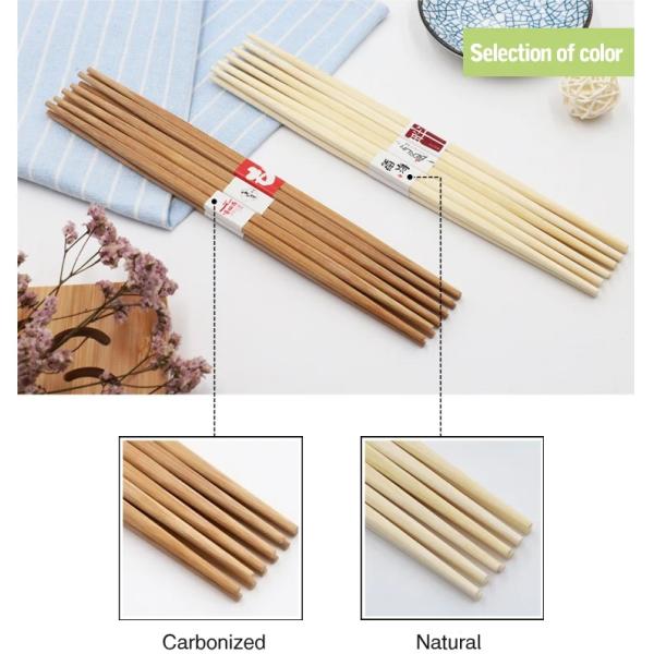 Eco-friendly Natural Healthy Custom Printed Bamboo Chopsticks for Sushi Restaurant TWINS