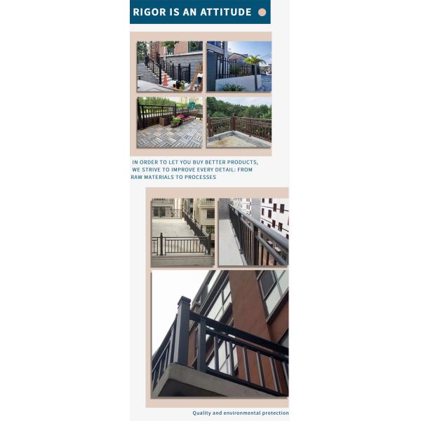 Stylish Indoor Stair Guardrail Iron Riser Flooring Balustrades Balcony Steel Railing