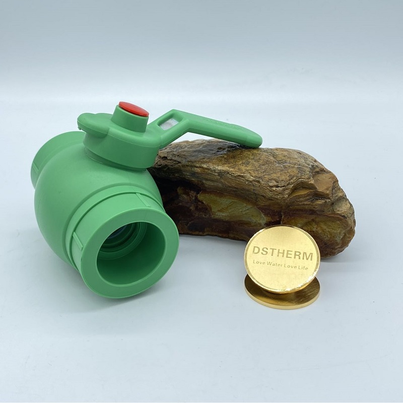 Клапан стопа PN20 пластиковый PPR с латунным клапаном 20mm до 63mm ручки металла шарика