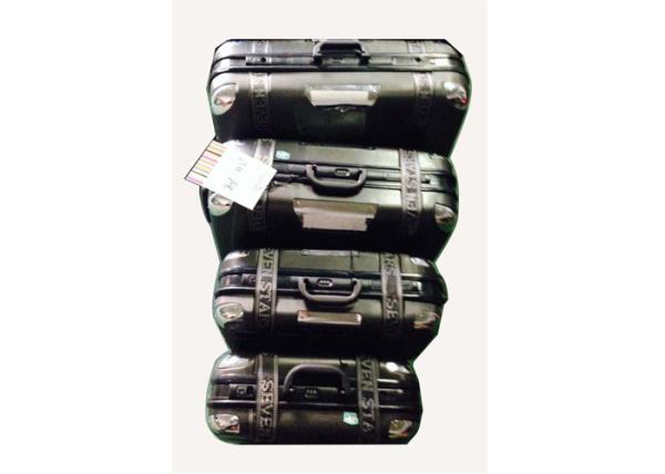 Hardshell ABS 3 Piece Suitcase Set  With Two Side Buckles And One Middle Combination Lock