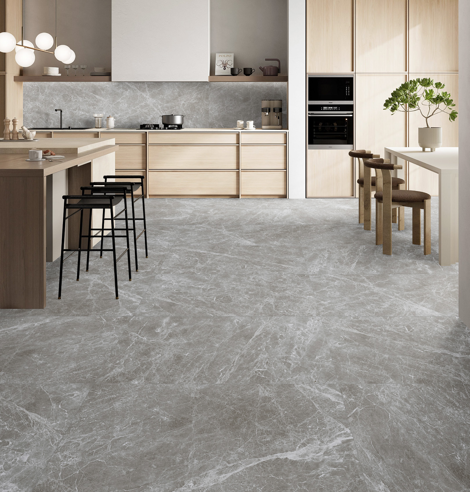 Charcoal Ash Grey SR Series Porcelain Tile 600x600mm 600x1200mm P3 Rated Anti