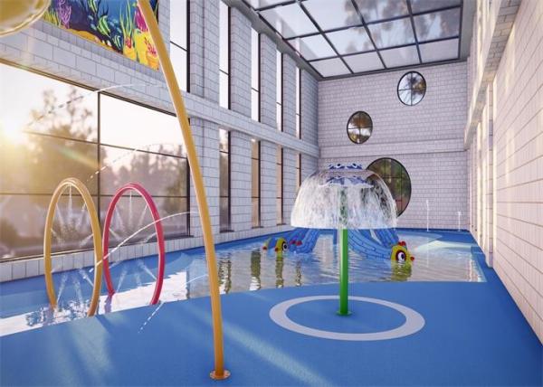 Holiday Resort Spray Park Interactive Water Play For Children Adults