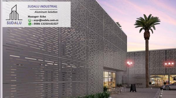 SUDALU RAL Colors Laser Cutting Panels Outdoor Aluminum Facade Cladding Wall Panel