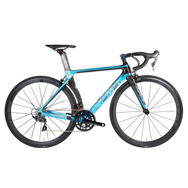 Red 22 Speed Carbon Fiber Road Bike Shimano Ultegra Aluminum Alloy Rim