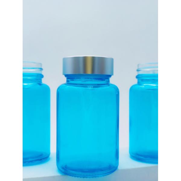 100ml Glass Capsule Bottle Hair Supplement Bottle Round Capsule Glass For Eye Serum And Facial Serum OEM