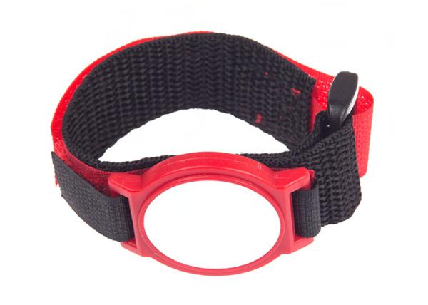 Nylon Woven Velcro 125 KHz 13.56 MHz Rfid Tag Wristband