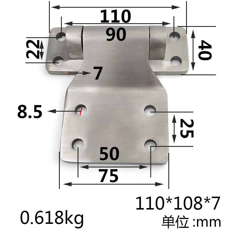 Шарнир 110x108x7mm вращающего момента нержавеющей стали 304 сверхмощный