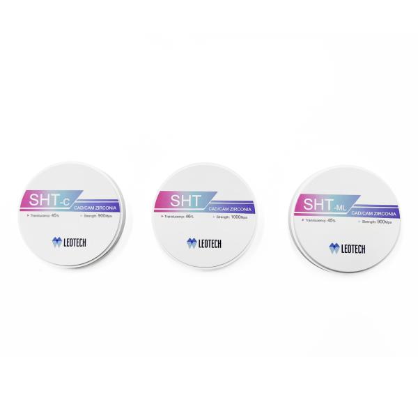 SHT-C Monolithic Zirconia Block , 5-Shade Aesthetic Solution , ISO Class 5 Certified