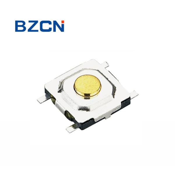 Brass Button Low Profile Momentary Switch , 12v Push Button Switch PA66 Material