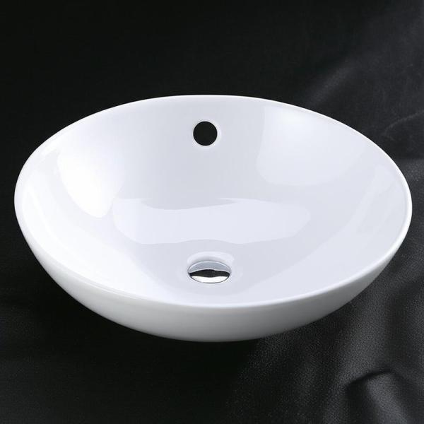 Bassin de lavage en céramique moderne fait à la main Porcelaine Blanc Single Hole Tap Facile Nettoyer Glaçage Compteur Monté évier Hôtel salle de bain
