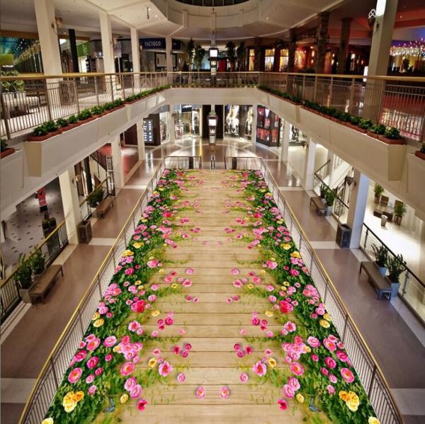Plants And Flowers Commercial Floor Mat Entrance Corridor Stairway Hotel Mat