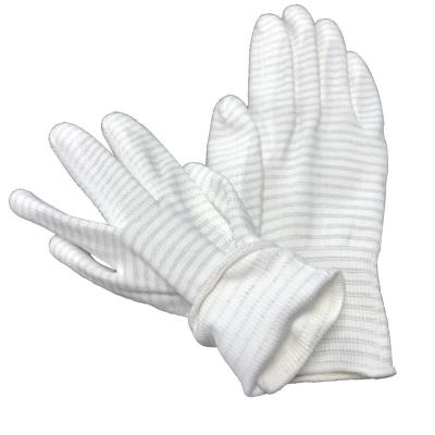 O filamento seguro do carbono do forro do poliéster dos materiais do ESD das anti luvas estáticas fez malha