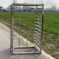 Carré commerciaux boulangerie plateau en acier inoxydable rack chariot avec nombre personnalisable de couches