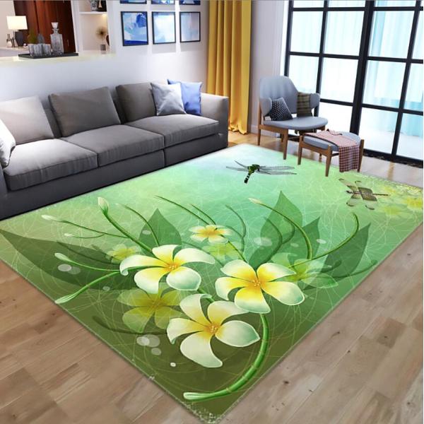 3D Printed Flower Dragonfly Living Room, Bedroom Living Room Floor Carpets