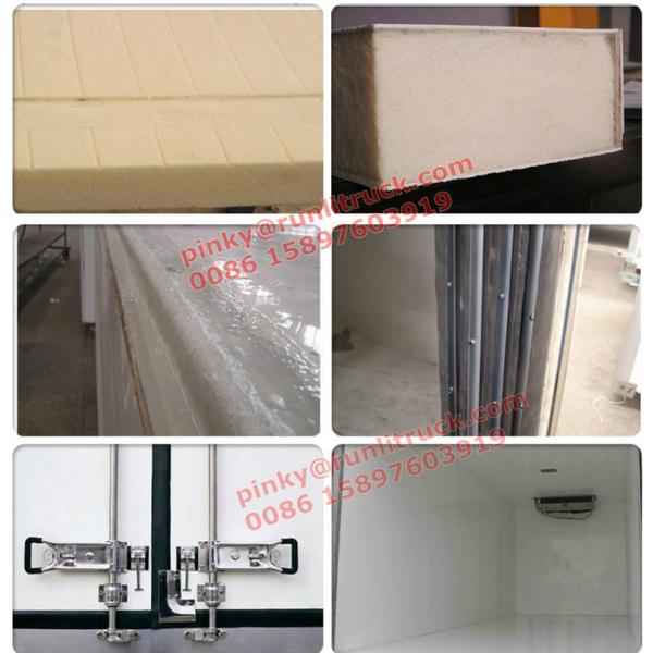 Mini Foton Refrigerated Box Truck Reefer Van Truck With 103HP Petrol Gasoline Engine