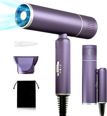 secador poderoso do sopro 1600W, secador de cabelo dobrável do curso com denominação do difusor do bocal