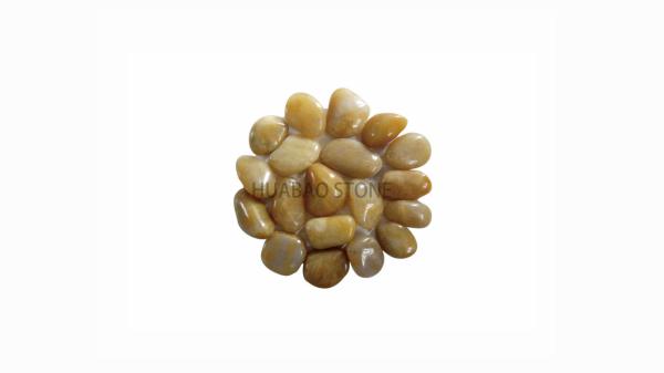 Multicolor Pebble Stone Tiles Mixed High Polished Round Shape Unique Texture