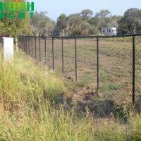 o PVC de 6Ft revestiu o únicos braço e arame farpado de Diamond Chain Link Fence With
