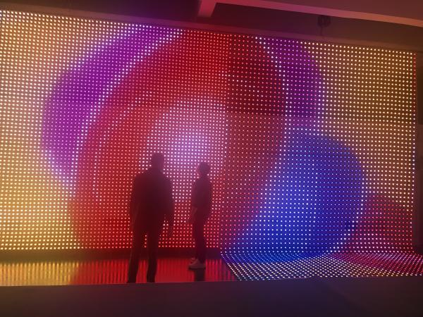 Foldable RGB Full Color DMX SPI LED Pixel Mesh Screen For Facade Building Lighting