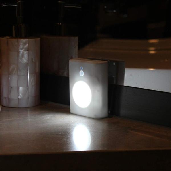 Motion Sensor LED Stair Light Stick-anywhere Nightlight Wall Lamps Modern Frosted Glass Hotel ROHS ABS FCC Ce