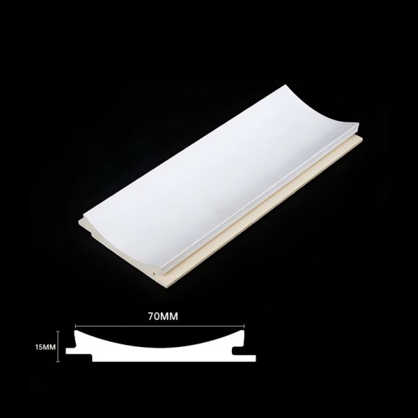 Unique Arc Profile PVC Fluted Wall Panels 70x15mm 3D Wave Grooved Decorative Grille Easy DIY Interior Cladding