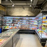 Refrigerador más fresco de encargo de la exhibición de aire del hipermercado de aire abierto de Multideck