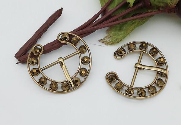 Charm Glass Drill Metal Shoe Buckles For Bridal Wedding Shoes Decorative