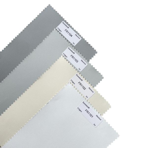 Fire Resistant Polyester Blackout Roller Blinds Fabric For Commercial Safety Guide With Fiberglass Material