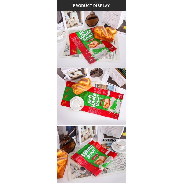 PET / PE Custom Printed Bakery Bread Packaging Greaseproof Plastic Bags With Logo