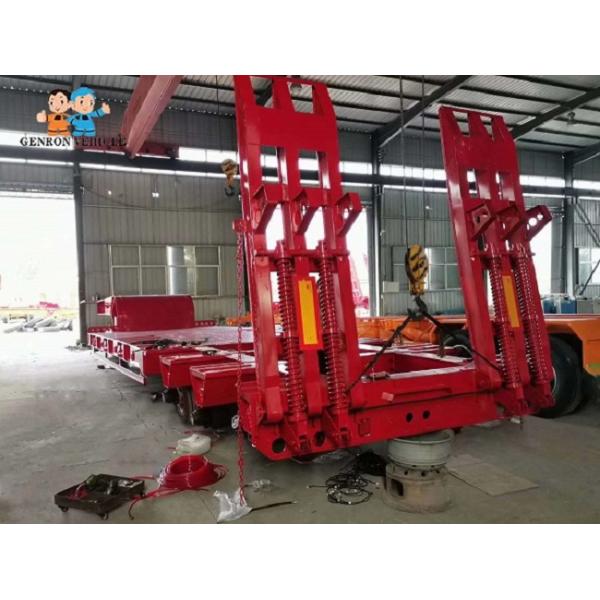 Construction Triaxle Excavators Heavy Duty Low Bed Trailers