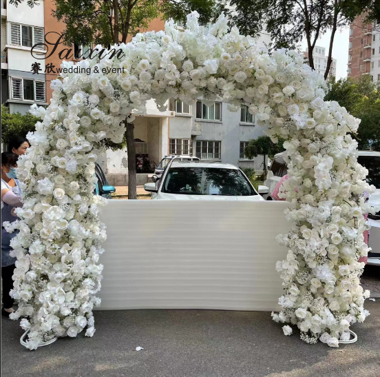Arco de bodas artificial Flores de arco floral decoración falsa