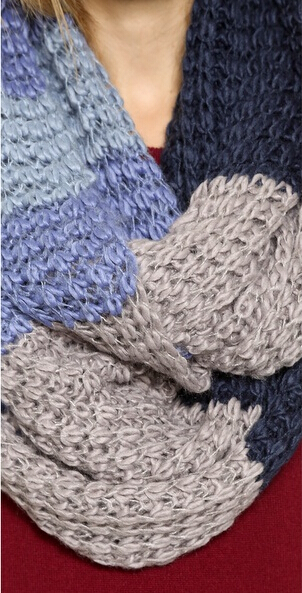 Women Knitted Circle Wrap Scarf