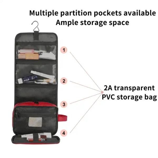 Capota con cierre de cremallera 2l de viaje colgante de ropa de baño para mujeres
