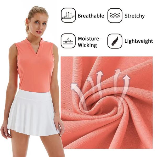 Women Golf Polo Shirt Slim Fit Lady Embroidered Logo Golf Wear Upf50 Polo Shirts for Women