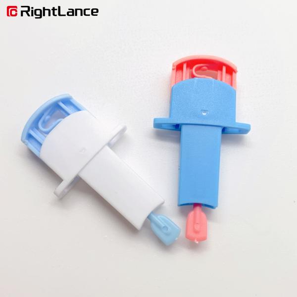 28G 1.5mm Safety Blood Lance Disposable Safety Lancets Red White