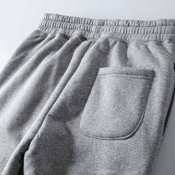 100% Cotton Embroidery Men's Fleece Lined Joggers Padded Warm Pants Trousers for Mid Waist