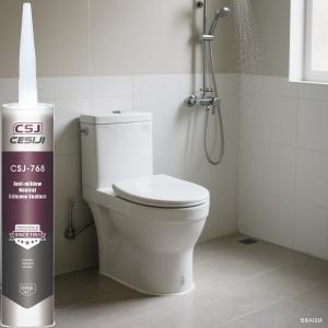 Mastic silicone neutre anti-moisissure monocomposant RTV pour zones humides