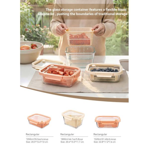 Dishwasher safe borosilicate glass airtight container with competitive price for Premium Kitchenware & Organic Retailers