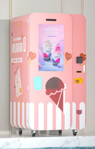 A monitoração de tempo real coloca a máquina de venda automática do gelado com o tela táctil 32inch