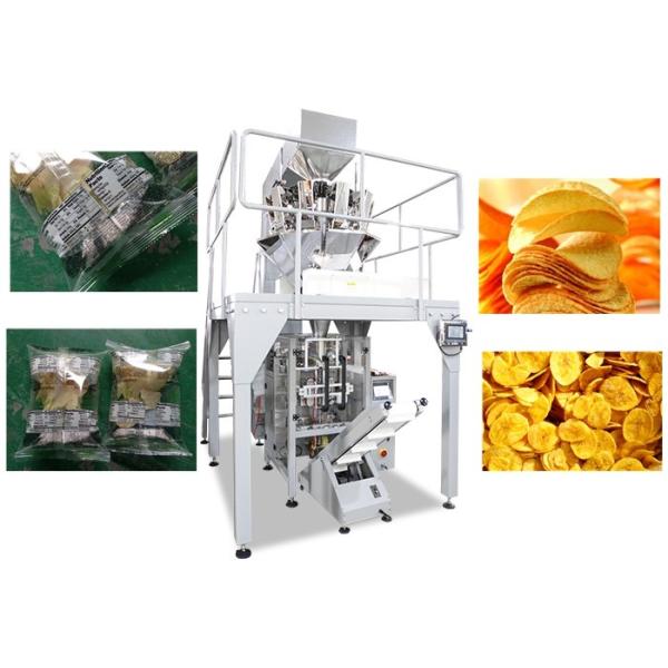 High Speed Multihead Weigher Packing Machine / Automatic Chips Packing Machine