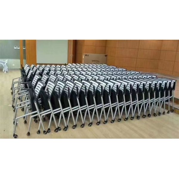 Conference Office Training Chair Multi Functional Removable With Wheels